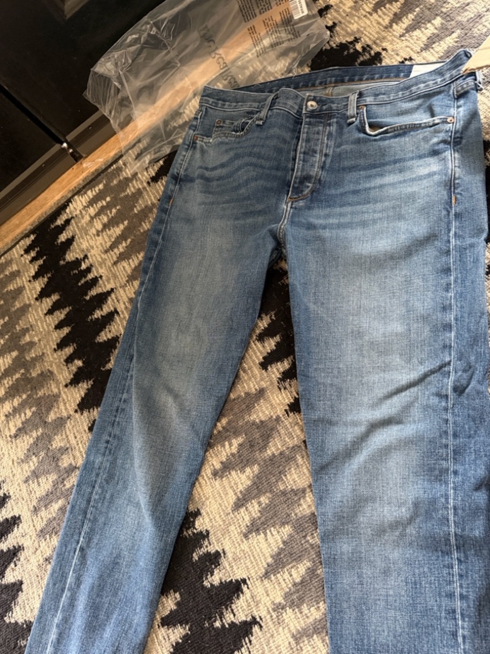 rag & bone Slim Men’s Jeans in Mid Blue Wash